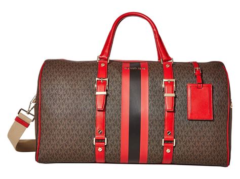 michael kors leather duffle bag|michael kors large suitcase.